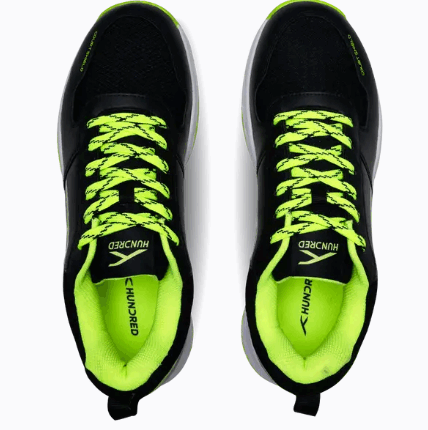 COURT SHIELD - HUNDRED PROFESSIONAL BADMINTON SHOES - FREE [ 1 Pair Playtiimes Socks ]